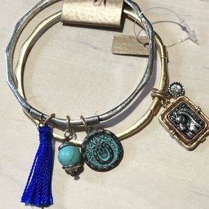 Gold & silver tone bangles